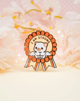 I Am Strong Buff Cat Pin