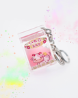 Strawberry Milk Liquid Keychain