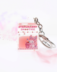 Strawberry Smoothie Liquid Keychain