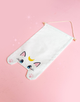 White Moon Cat Pin Banner (XL)