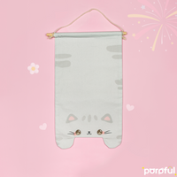 Grey Tabby Cat Pin Banner (XL)
