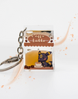 Caffe Latte Liquid Keychain
