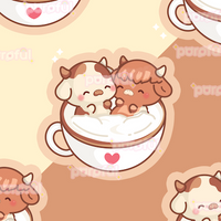 Cowpuccino Sticker