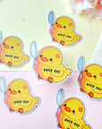Duck Off Sticker