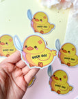 Duck Off Sticker