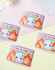 This Is Fine Cat Sticker