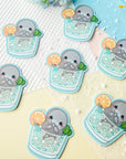 Manatee Cooler Sticker