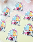 Lovebird Tea Set Sticker