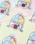 Lovebird Tea Set Sticker