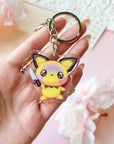 Threatening Pichu Keychain