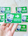 Emergency Work Exit Sticker