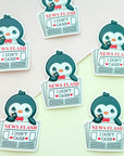 Breaking News Penguin Sticker