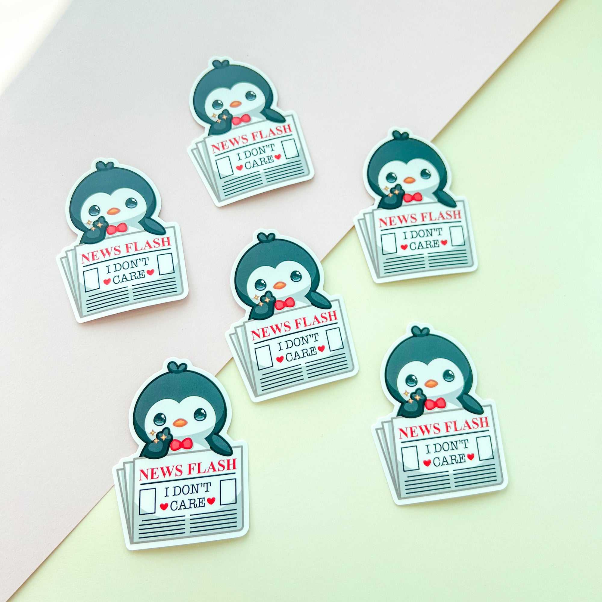Breaking News Penguin Sticker