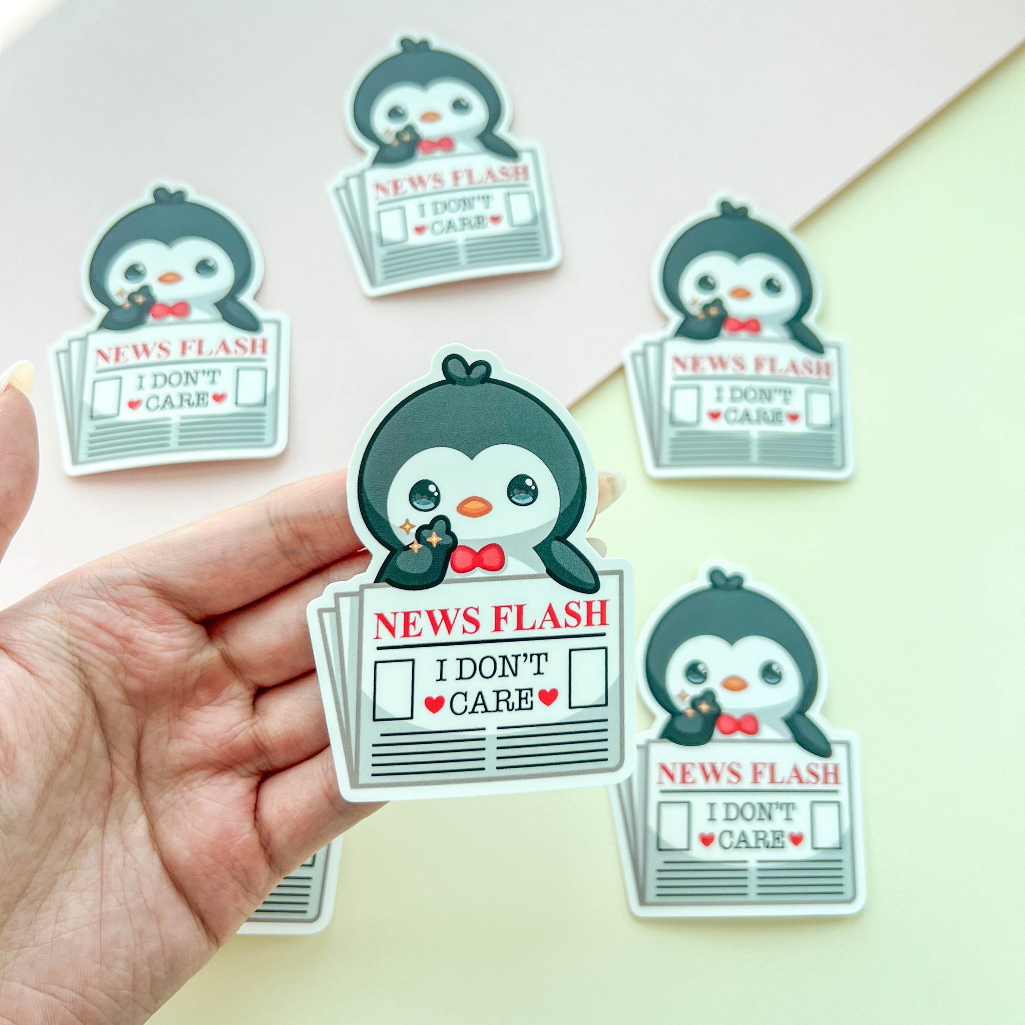 Breaking News Penguin Sticker