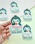 Breaking News Penguin Sticker