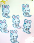 Stressed Bunny Sticker