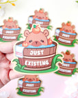 Just Existing Capybara Sticker