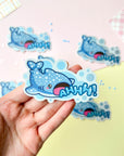 Screaming Whale Shark Sticker