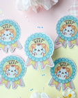 Trying My Best Calico Cat Sticker