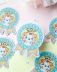 Trying My Best Calico Cat Sticker