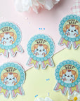 Trying My Best Calico Cat Sticker