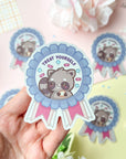Treat Yourself Raccoon Sticker