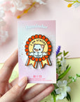 I Am Strong Buff Cat Pin