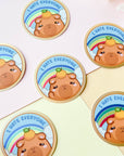 I Hate Everyone Capybara Sticker