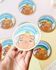 I Hate Everyone Capybara Sticker