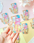 Calico Cat Ramune Sticker