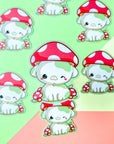 Mushroom Cow Sticker