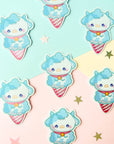 Cotton Candy Cow Sticker