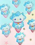 Cotton Candy Cow Sticker