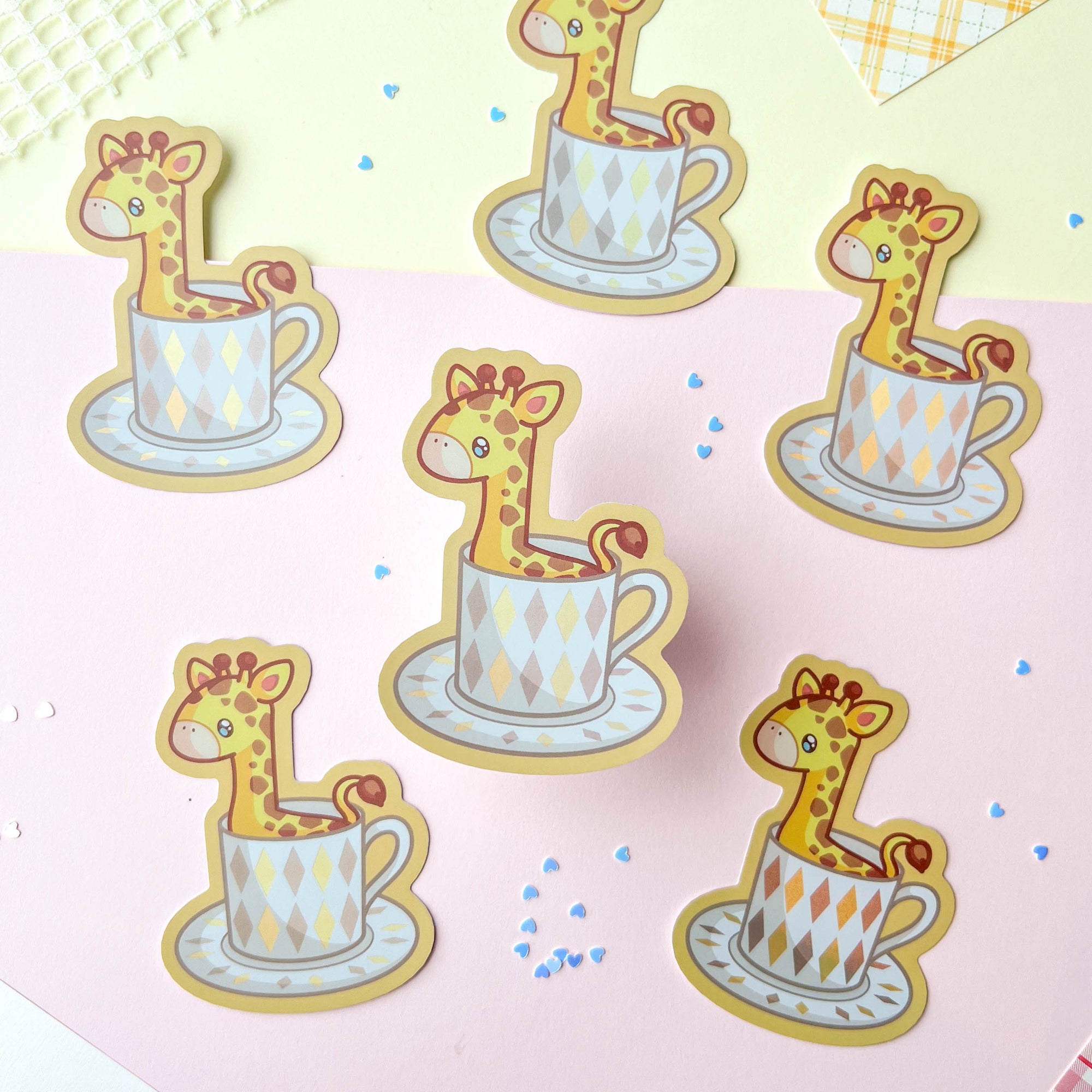 Giraffe Tea Party Sticker