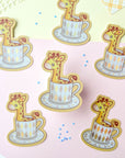 Giraffe Tea Party Sticker