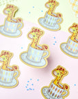 Giraffe Tea Party Sticker