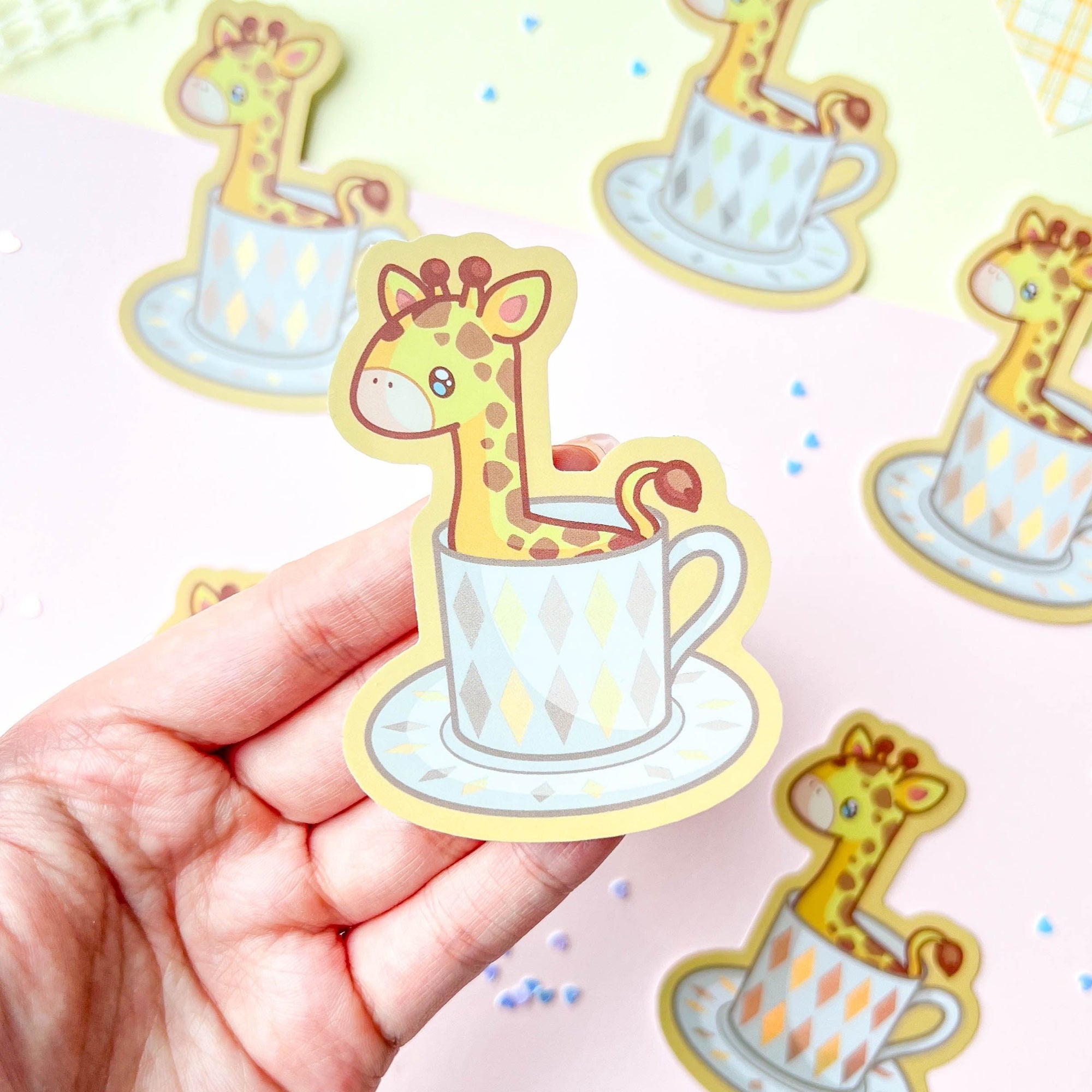 Giraffe Tea Party Sticker