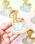 Giraffe Tea Party Sticker