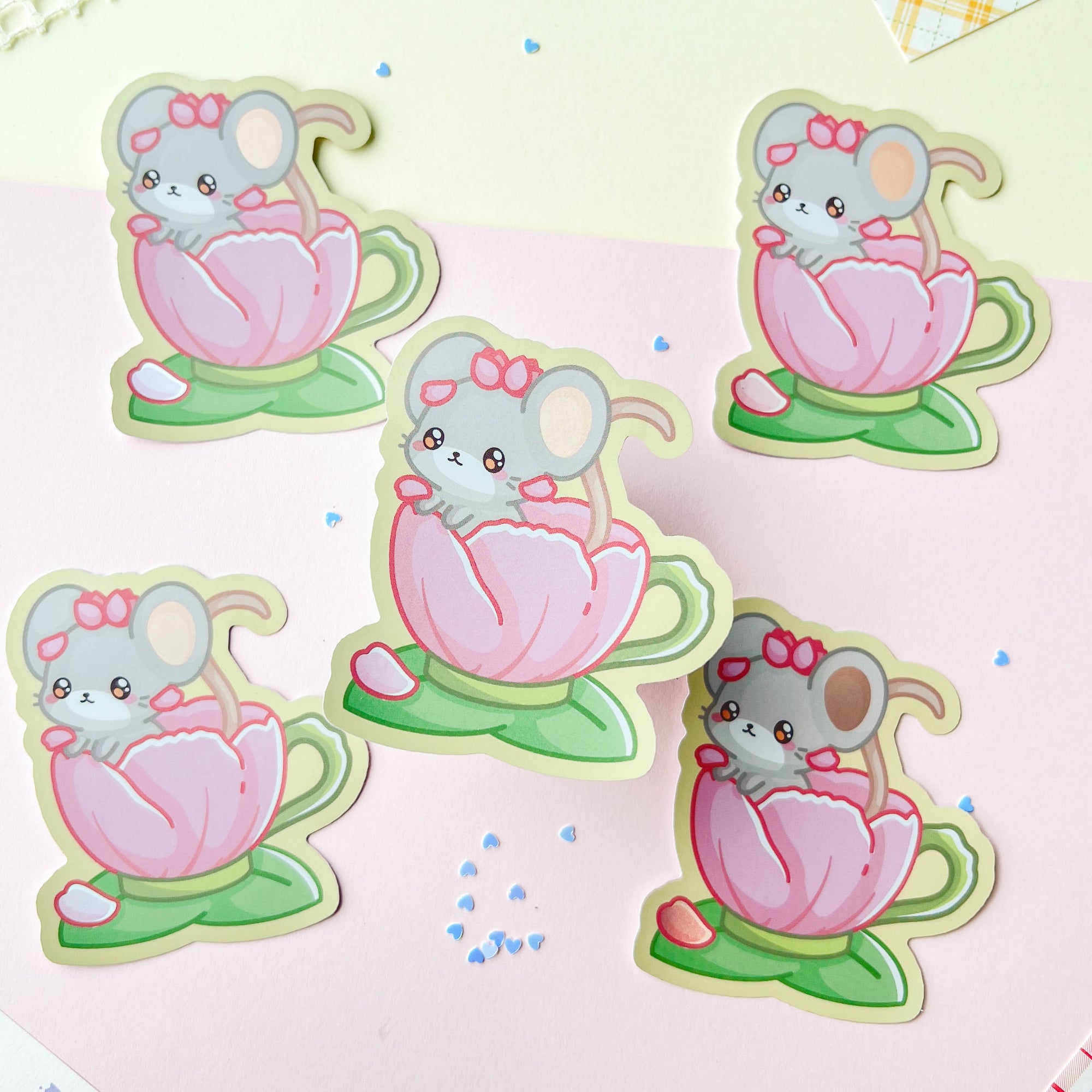 Tulip Mouse Sticker