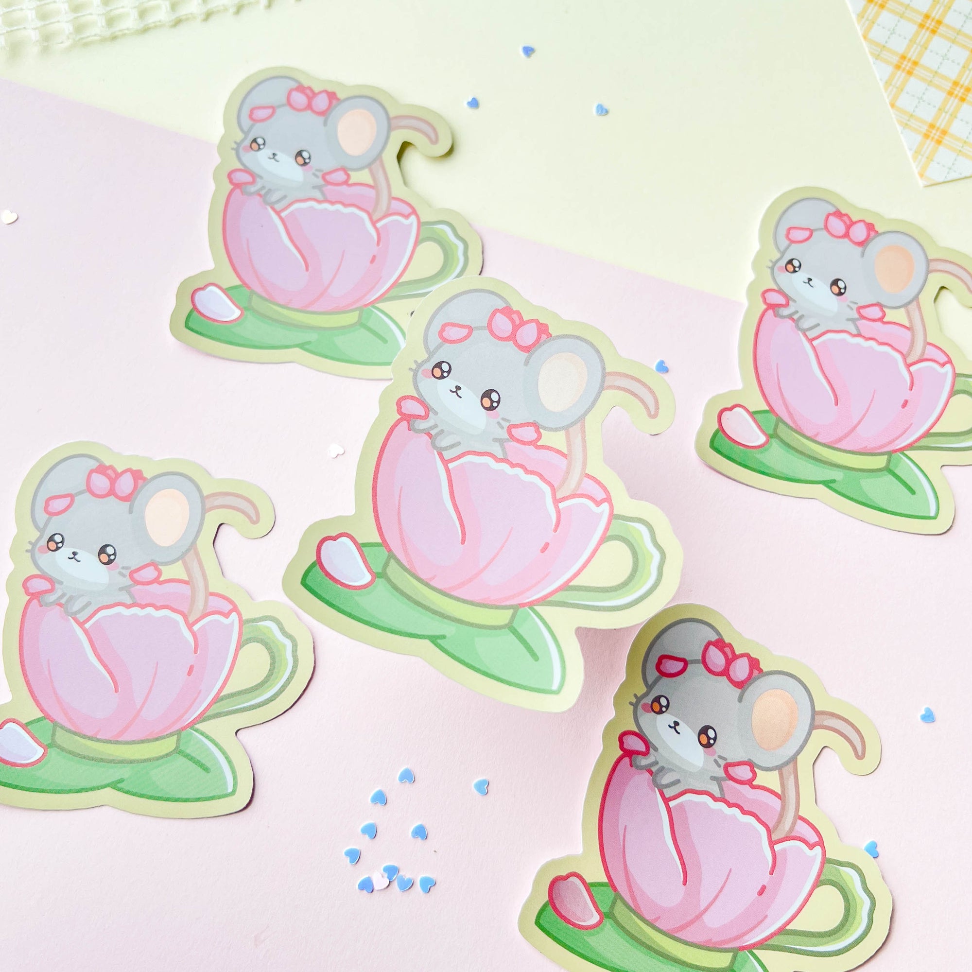 Tulip Mouse Sticker