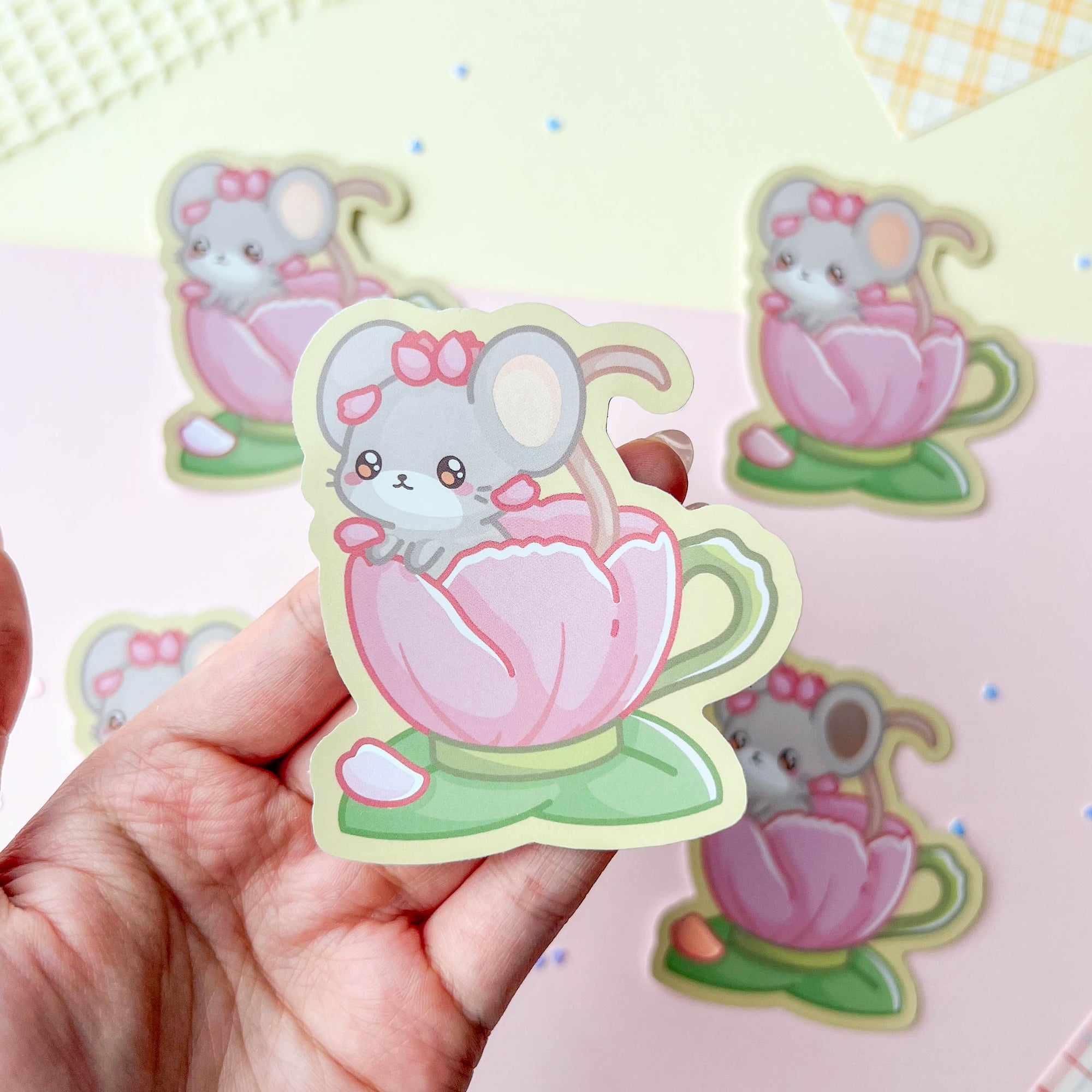 Tulip Mouse Sticker