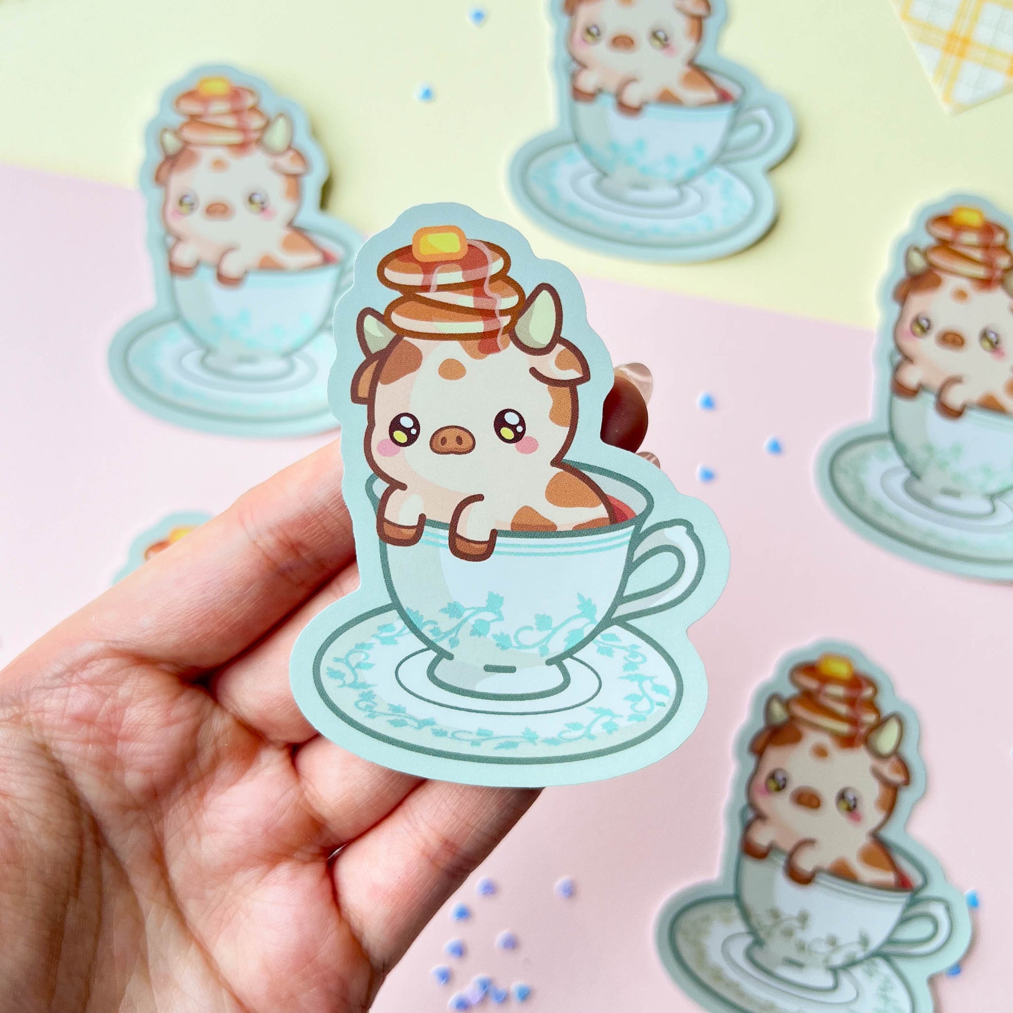 Breakfast Tea Cow Sticker