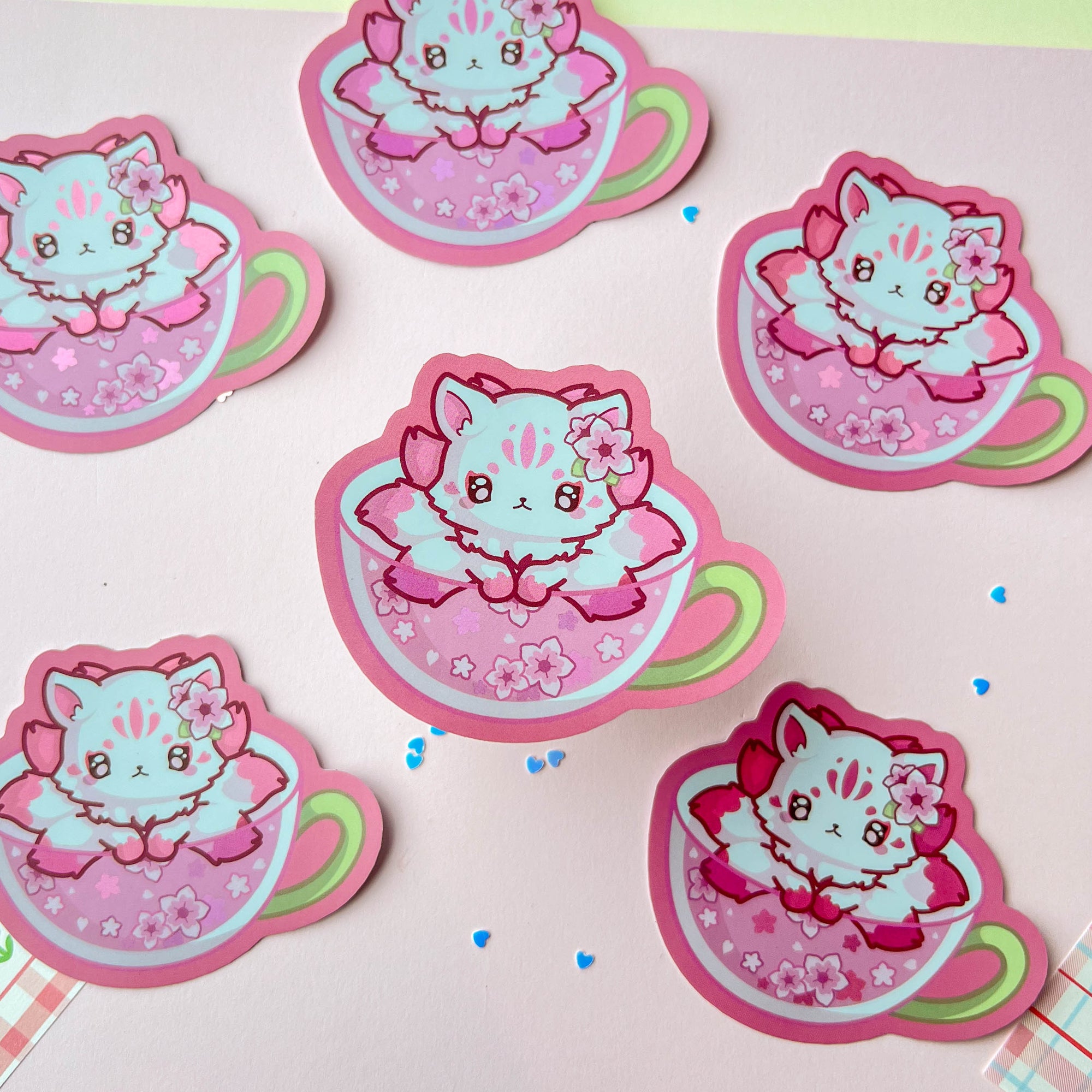 Sakura Kitsune Sticker