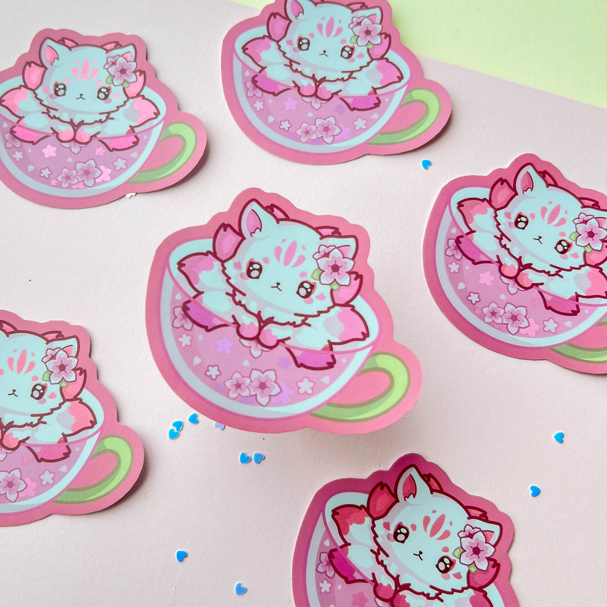 Sakura Kitsune Sticker