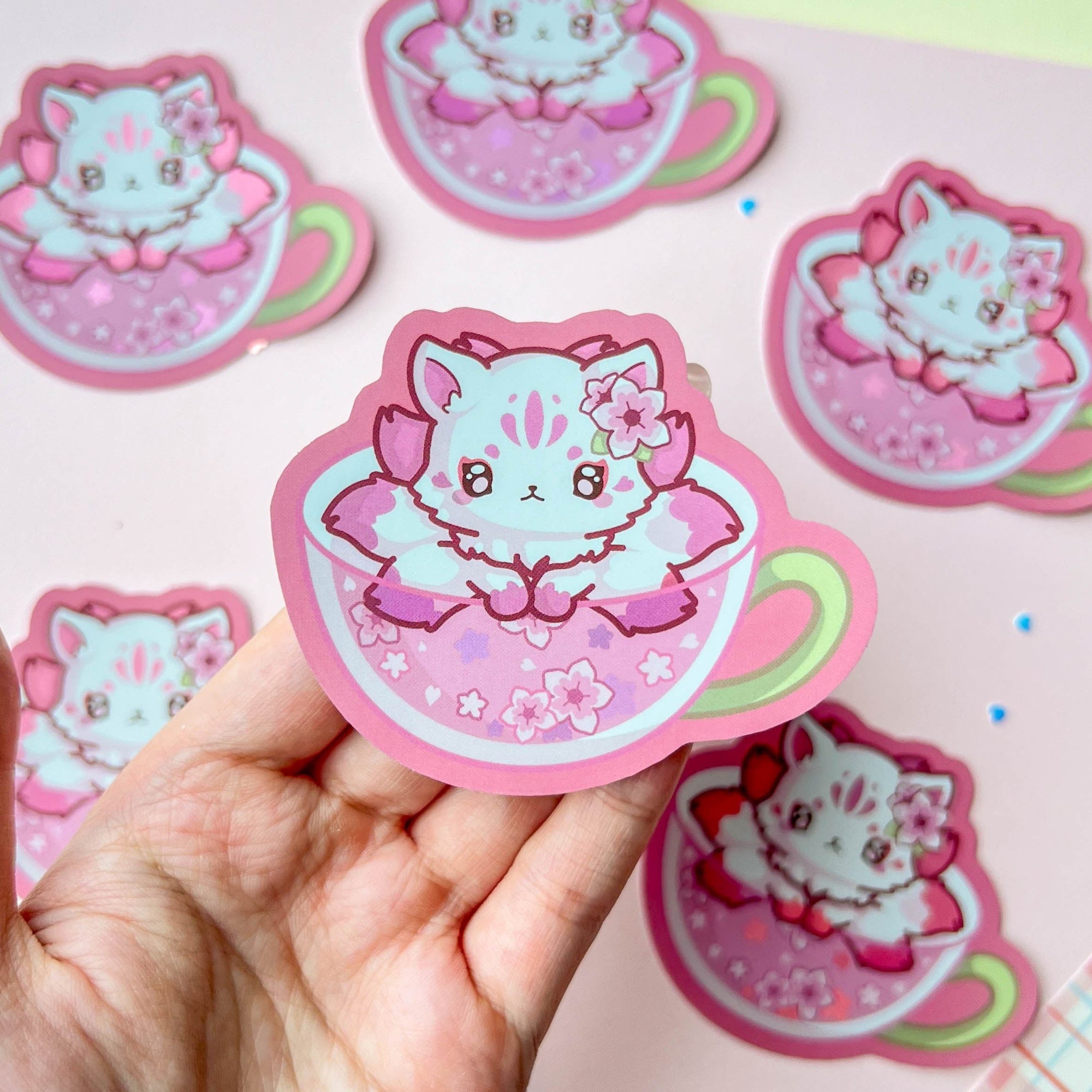 Sakura Kitsune Sticker