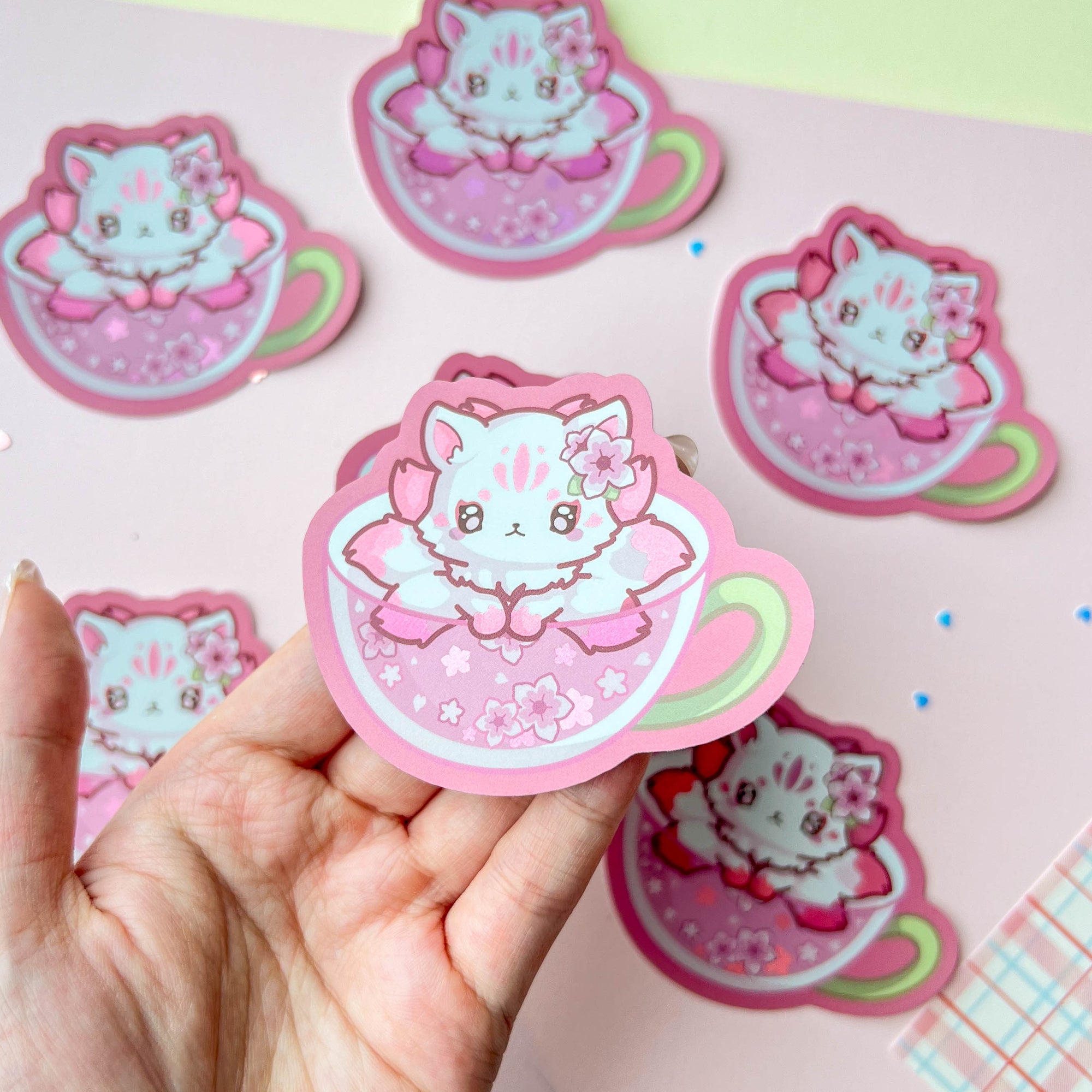 Sakura Kitsune Sticker