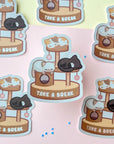 Take A Break Cat Tree Sticker