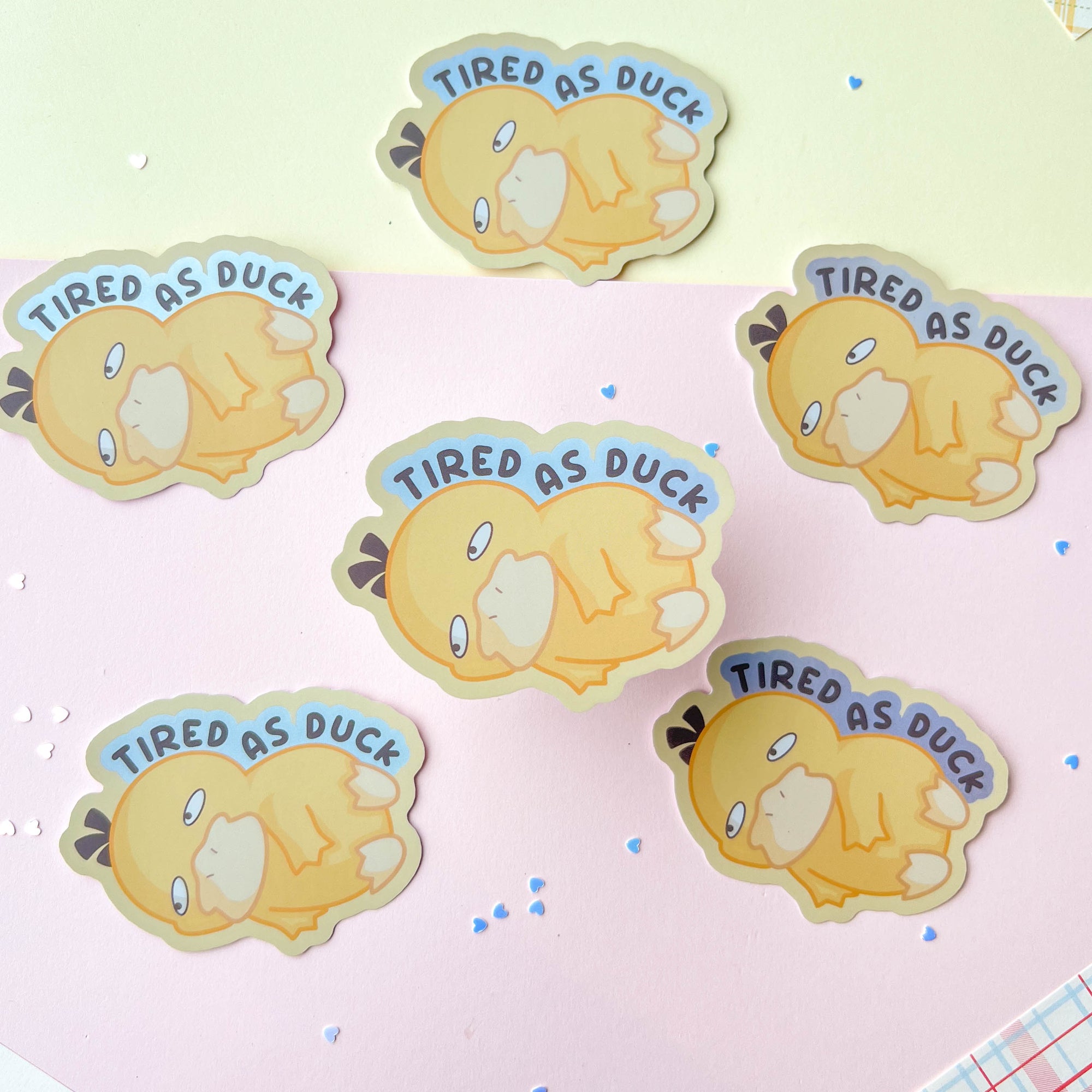 Tired As Duck Sticker