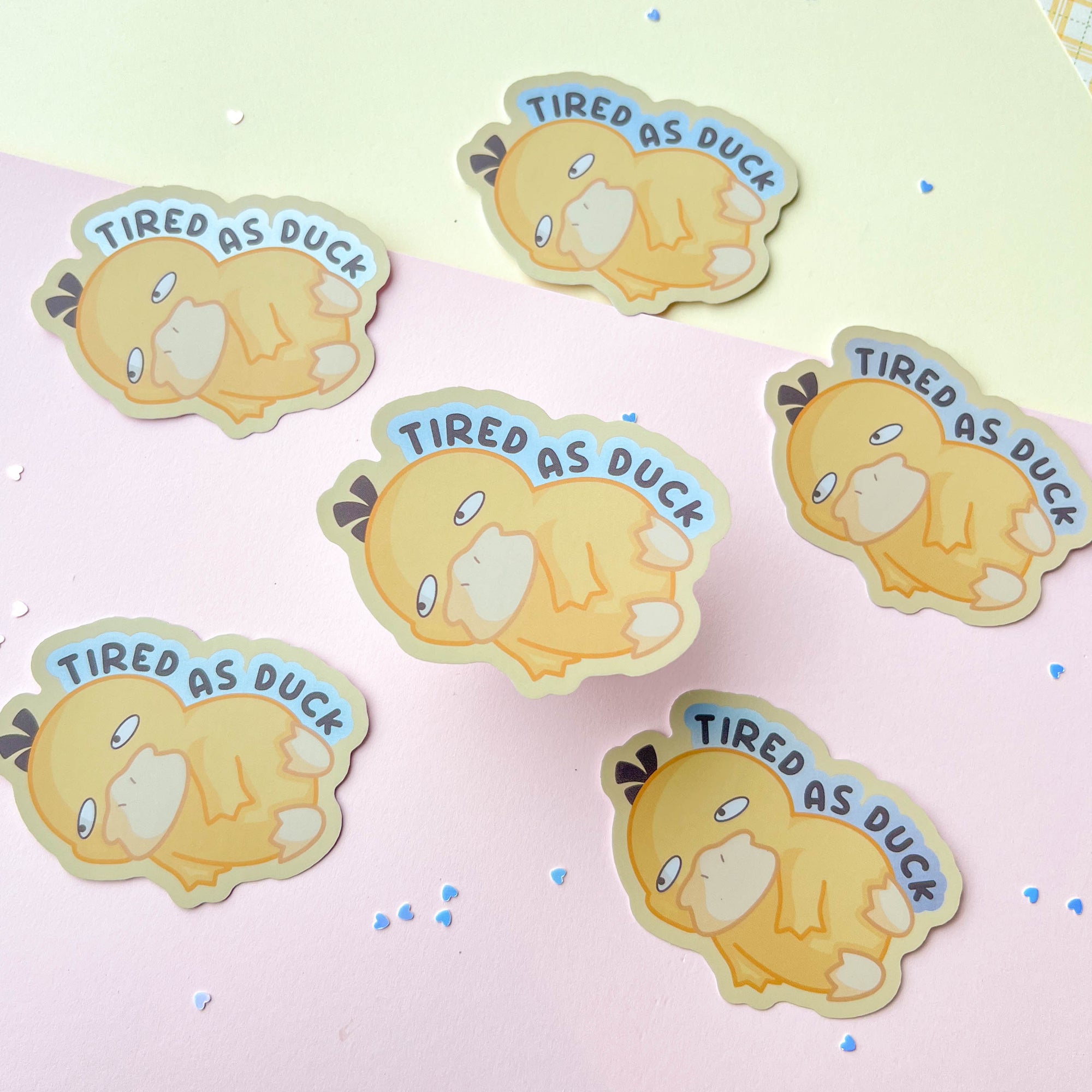 Tired As Duck Sticker