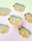 Tired As Duck Sticker
